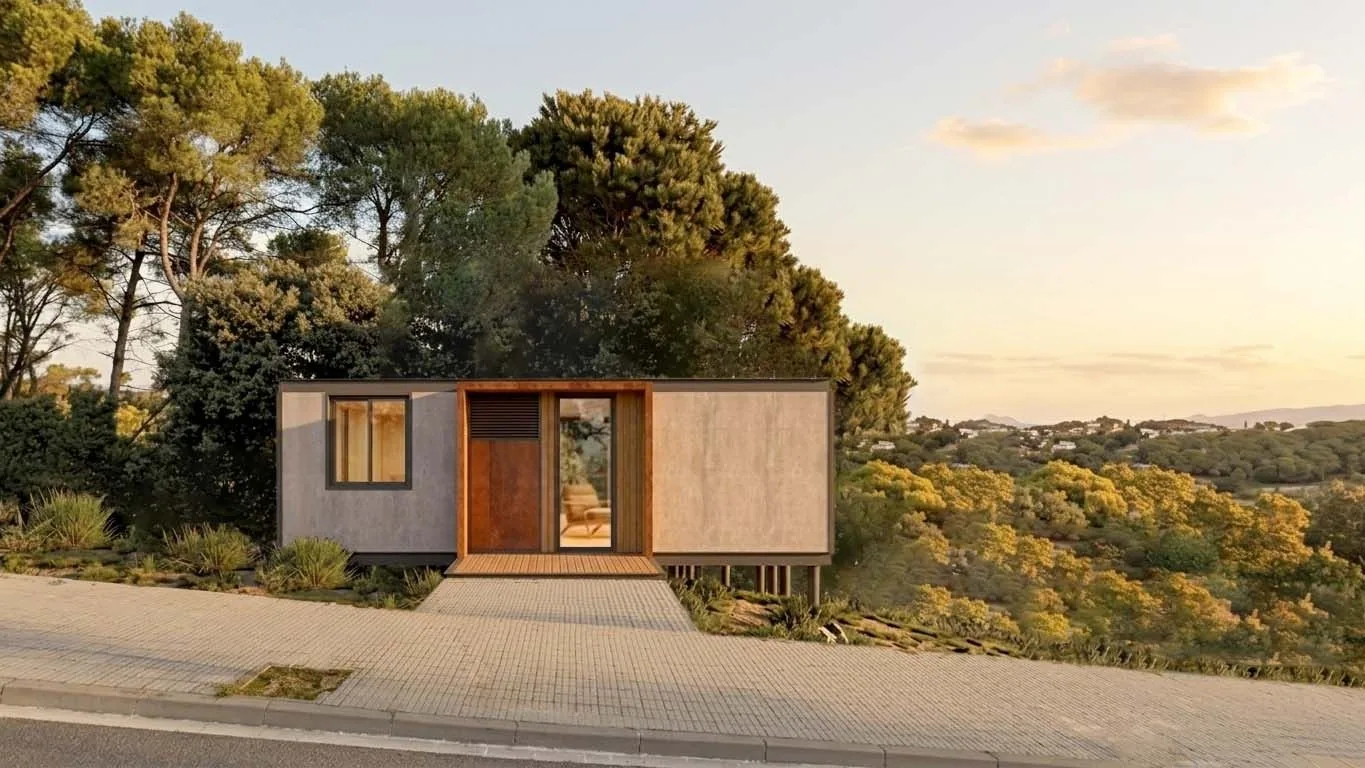Casa modular Gotta elevada sobre pilotis