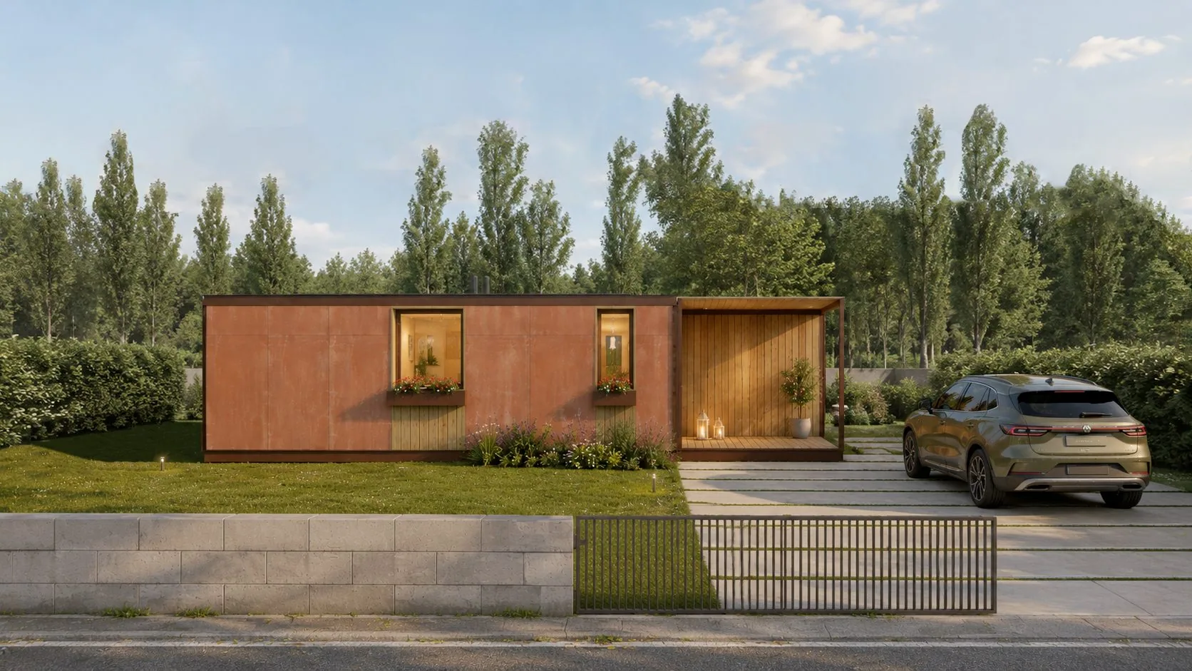 Casa modular Gotta con jardín